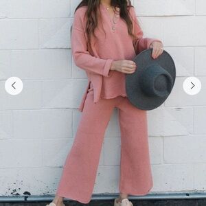 nwt FREE PEOPLE BEACH Hailee Set in Rosie Pink